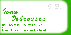 ivan dobrovits business card